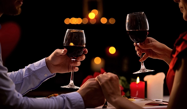 vino cena romantica san valentino